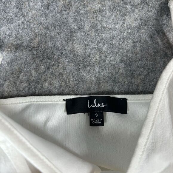 Lulus Dress Women’s Small I've Got Love White Off-the-Shoulder Midi White - Picture 6 of 10